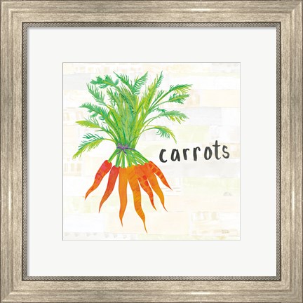 Framed Kitchen Garden IV Cream Print