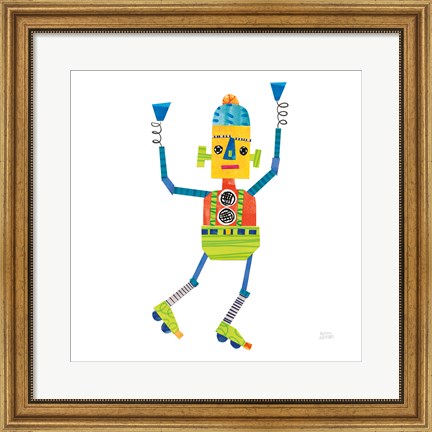 Framed Robot Party I Print