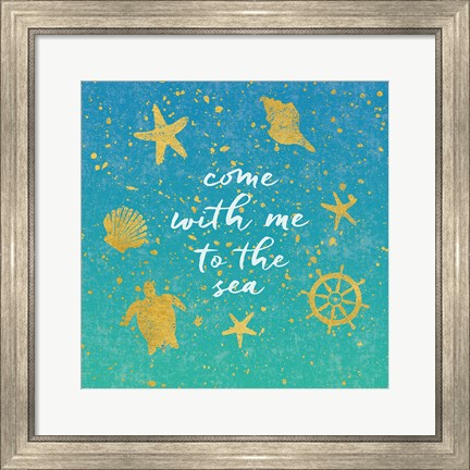 Framed Golden Sea II Print