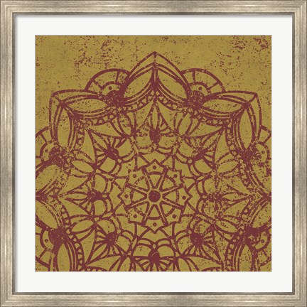 Framed Contemporary Lace IV Spice Print