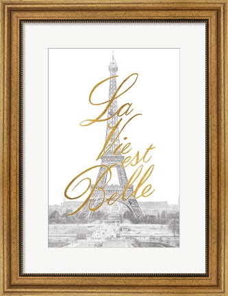 Framed Gilded Paris v.2 Print