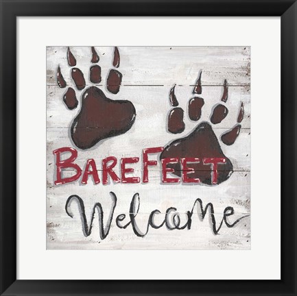 Framed Barefeet Welcome Print