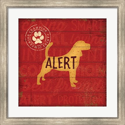 Framed Alert Dog Print