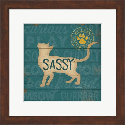 Framed Sassy Cat Print