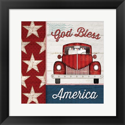 Framed God Bless America Print