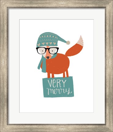 Framed Hip Holiday Fox Print