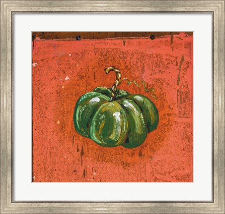 Framed Green Pumpkin Print