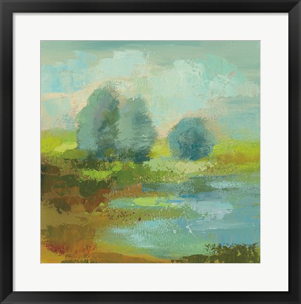 Framed Windsor Blue Field I Print