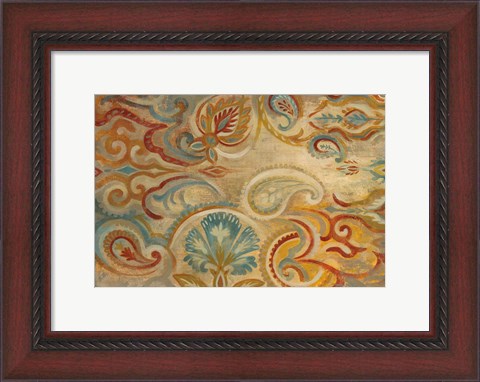 Framed Antique Paisley Print