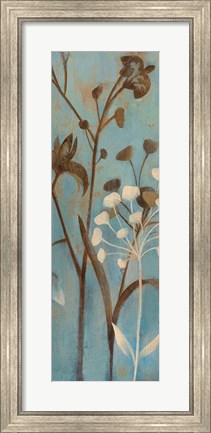 Framed Branches in Turquoise I Print