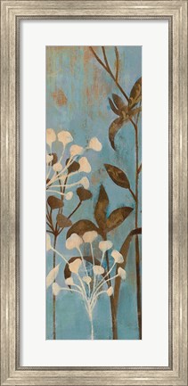 Framed Branches in Turquoise II Print