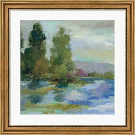 Framed Sunrise at the Lake I Print