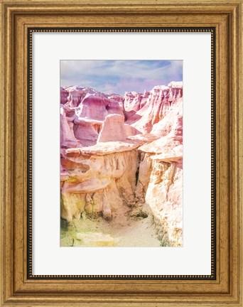 Framed Bisti Badlands Desert Sculpture I Print