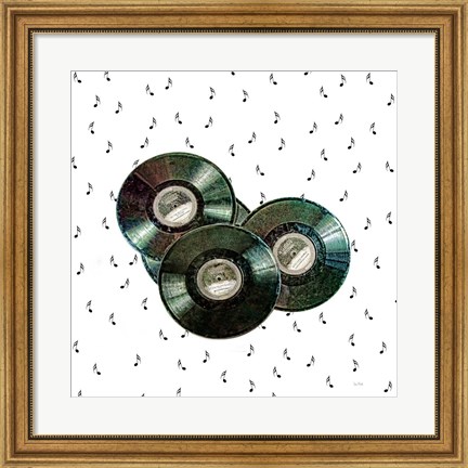 Framed Vintage Records Print