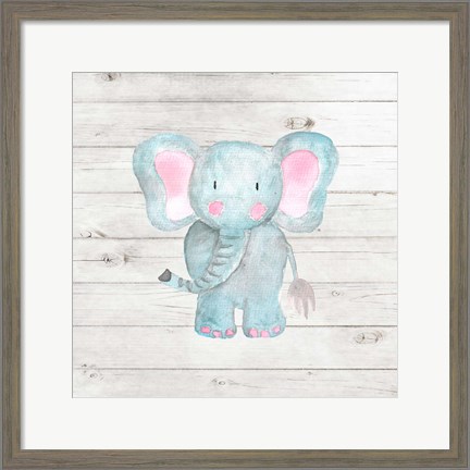 Framed Watercolor Elephant Print