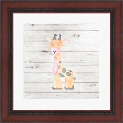 Framed Watercolor Giraffe Print