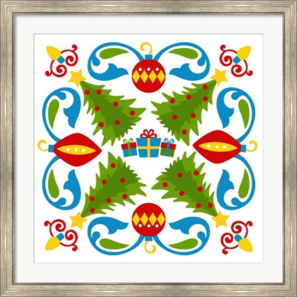 Framed Christmas Trees Print