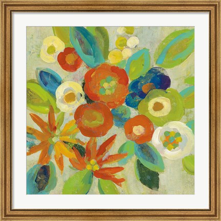 Framed Flower Market III Cool Print