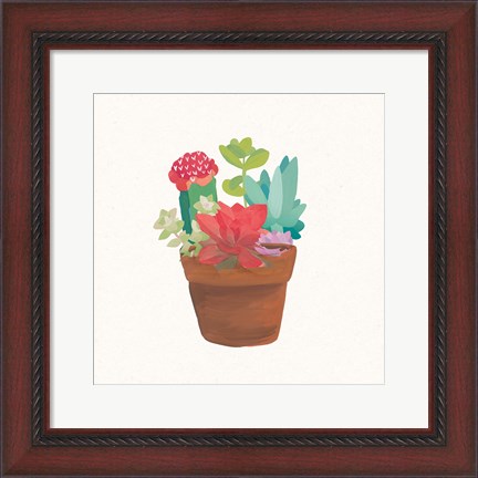 Framed Succulent Terrarium VIII Print