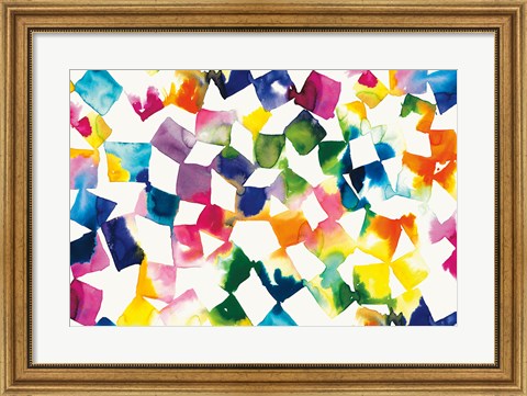 Framed Colorful Cubes Print