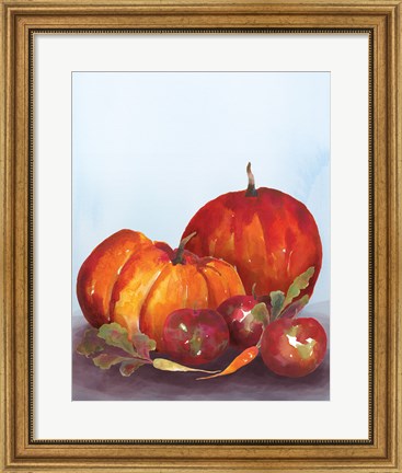 Framed Watercolor Harvest III Print