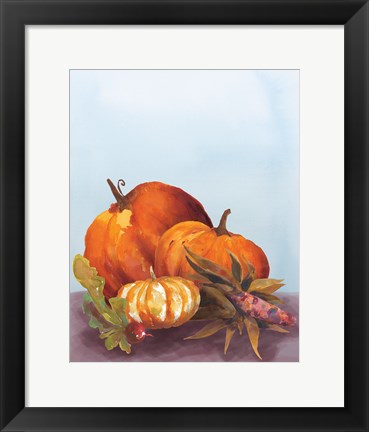 Framed Watercolor Harvest II Print