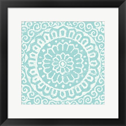 Framed Amadora Blue - Tile VI Print