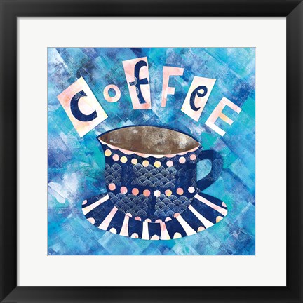 Framed Cafe Collage I Print