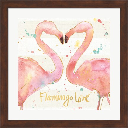 Framed Flamingo Fever II Print