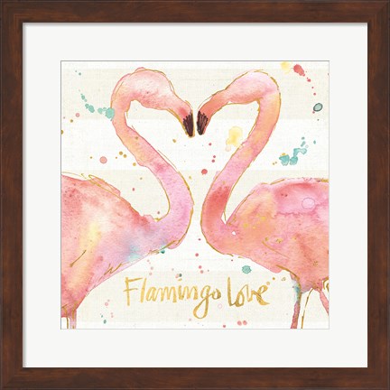 Framed Flamingo Fever II Print