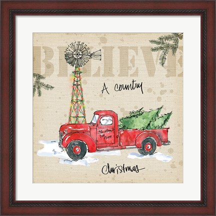 Framed Country Christmas IV Print