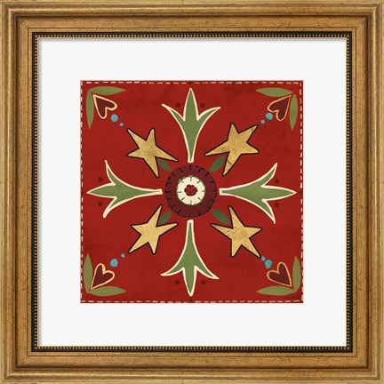 Framed Festive Tiles III Print