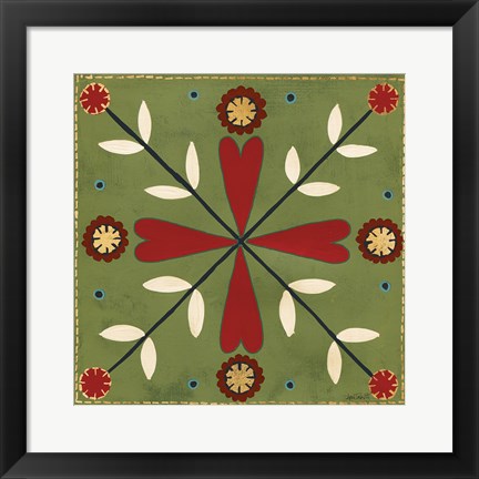 Framed Festive Tiles II Print