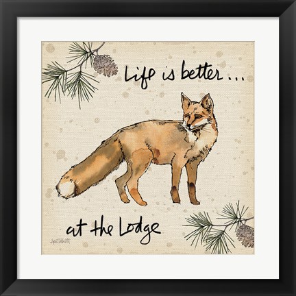 Framed Lodge Life V Print