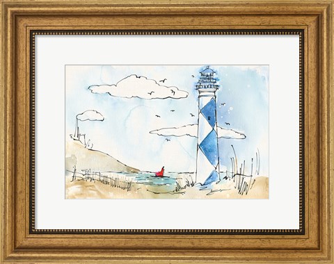 Framed Coastal Life VIII Print