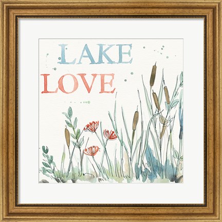 Framed Lakehouse VI Red Print