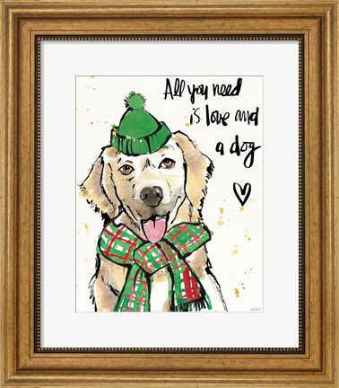 Framed Strike a Paws V Christmas Print