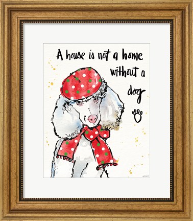 Framed Strike a Paws III Christmas Print