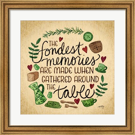 Framed Kitchen Memories II (Fondest memories) Print