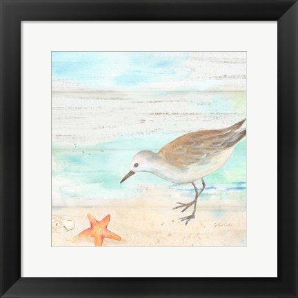 Framed Sandpiper Beach II Print