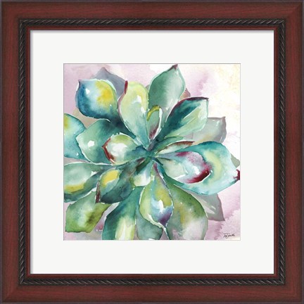 Framed Succulent Watercolor I Print