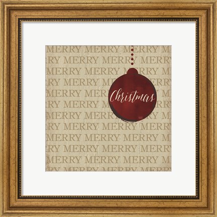 Framed Christmas Ornaments I Print