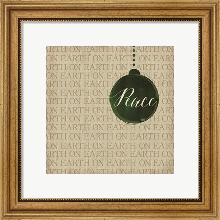 Framed Christmas Ornaments III Print