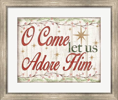 Framed Adore Him Holy Night I Print