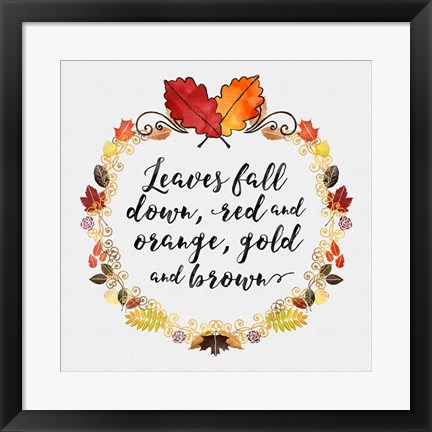 Framed Pumpkin Spice Sentiment I Print