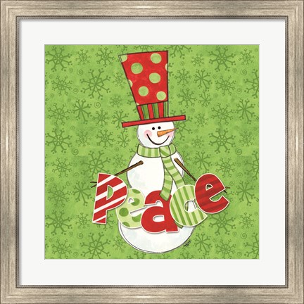 Framed Winter Wonderland Snowmen II Print