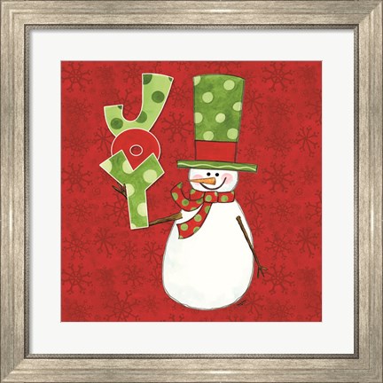 Framed Winter Wonderland Snowmen III Print