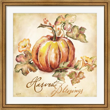 Framed Watercolor Harvest III Print