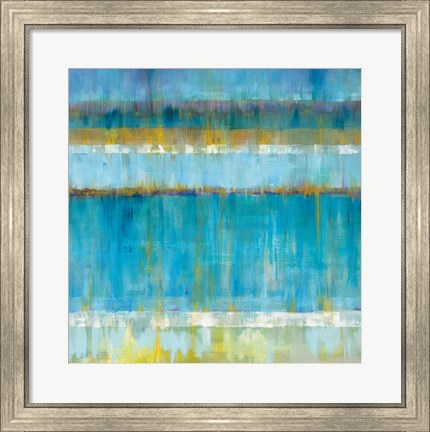 Framed Abstract Stripes Print