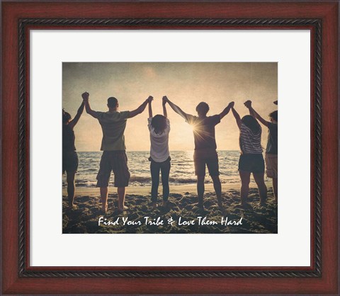 Framed Find Your Tribe - Joined Hands Print